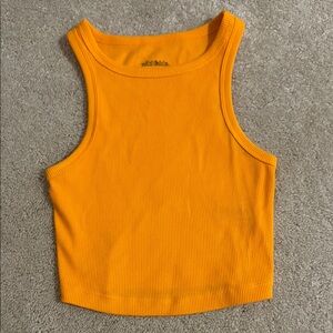 Wild Fable Orange Ribbed Tank Top